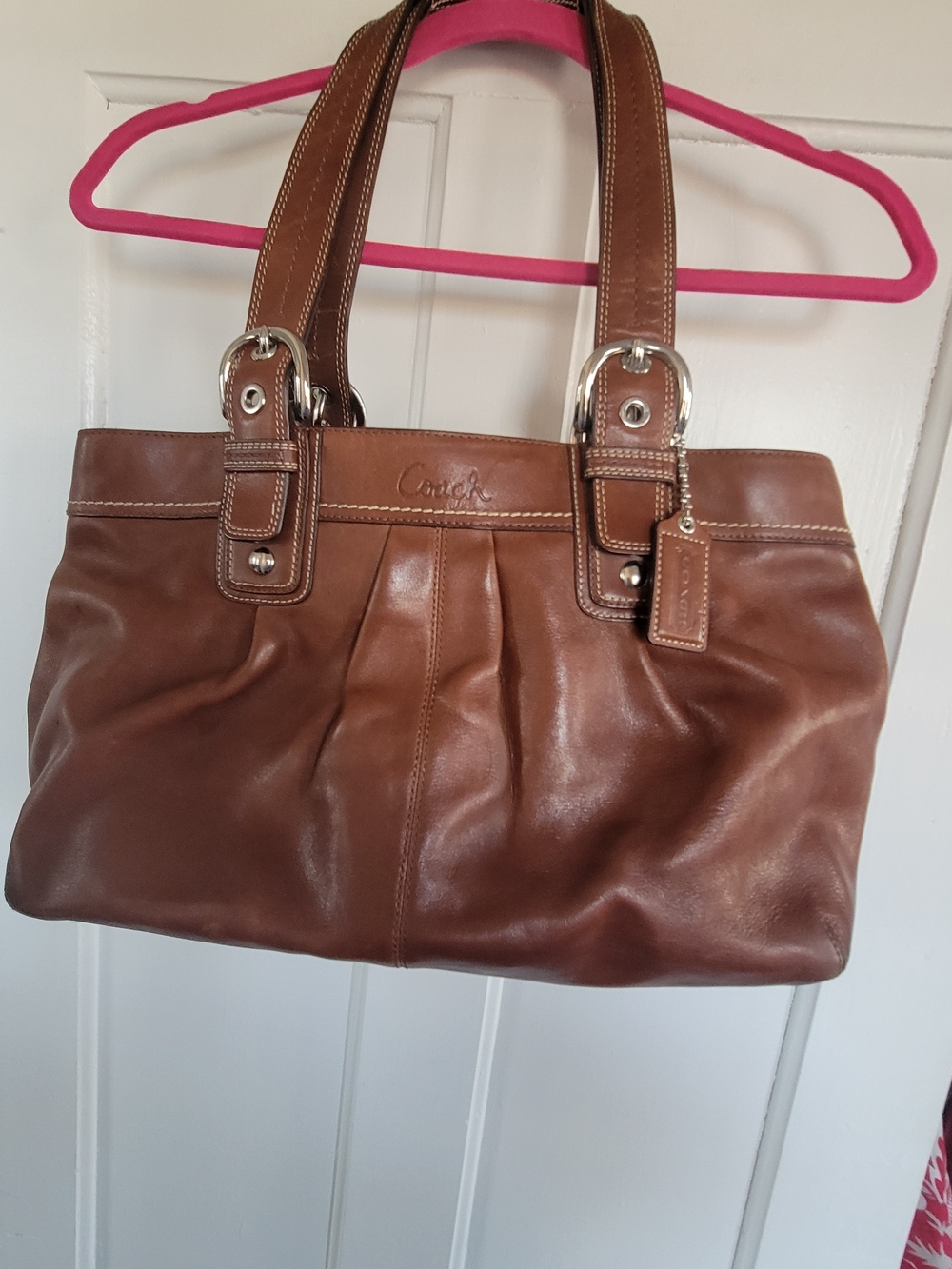 Coach Brown Leather Shoulder Tote